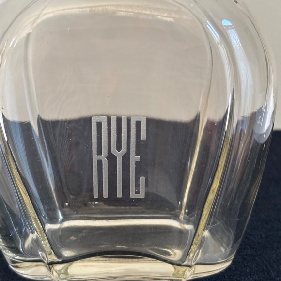 Clear Glass RYE Decanter with Stopper - Picture 2 of 4